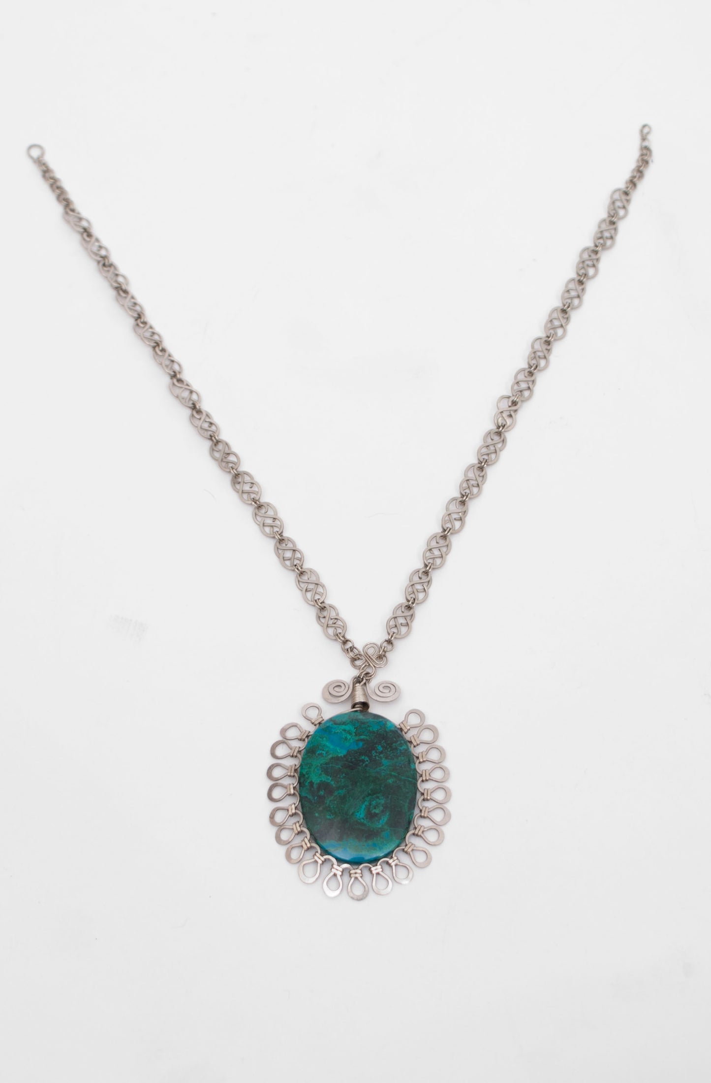 Alpacka and chrysocolla necklace